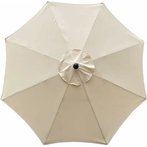 Copertura di ricambio per ombrellone, 8 stecche, 3 m, impermeabile, anti-UV, tessuto di ricambio, beige