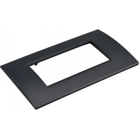 Placca Plastica Quadrata MBL 4M Nero Compatibile Bticino Living BLN89402