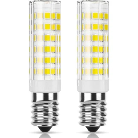 Lampadina LED E14 per cappe da cucina, 5W equivalente a 50W alogena, Bianco freddo 6000K 550LM, Lampadina con attacco a vite piccola per cappe da cucina e frigoriferi, Non dimmerabile, 2 pezzi