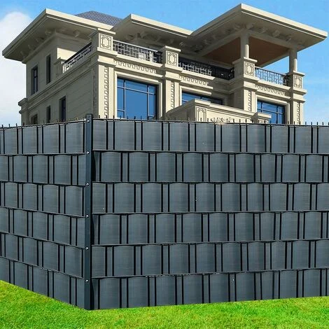 Melko striscia per la privacy in PVC rigido Antracite Recinzione a doppia barra di stuoia Recinzione pannello di recinzione Recinzione