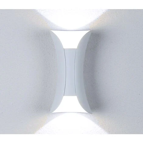 Applique LED Lampada Da Parete Doppia Luce Esterno 10W Bianco Moderno FD-7