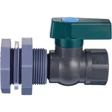 Collegamento per serbatoio dell'acqua in PVC, rubinetto per barile d'acqua piovana in PVC da 1 pollice con raccordo a paratia e adattatore per tubo flessibile (1 pollice)
