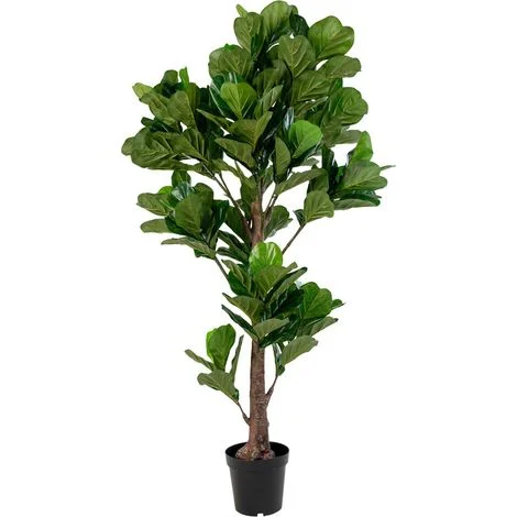 Ficus lyrata artificiale Fiddle Leaf Tree verde H 190 cm