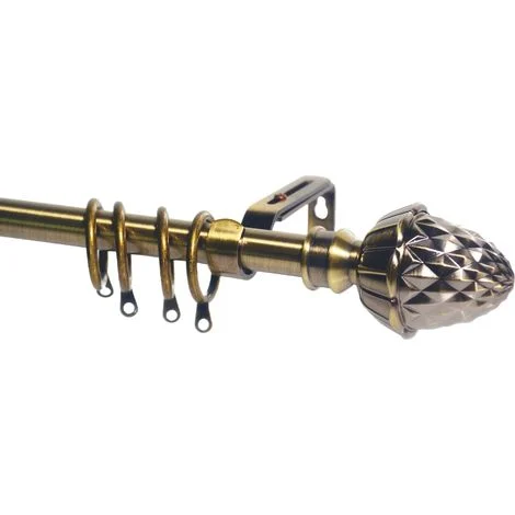 Utilia BASTONE PER TENDE PIGNA Estensibile cm. 120÷215 col. Oro antico