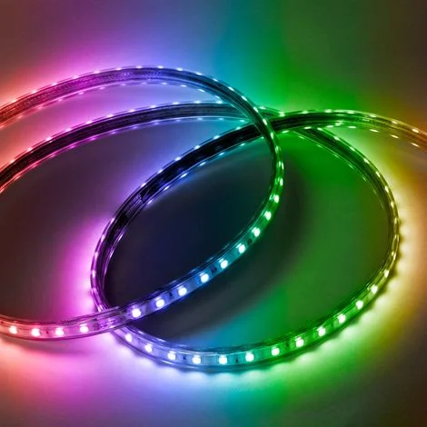 Striscia da 60 LED/M 10W SMD5050 220VAC IP65 RGB x1M 40.000H[HO-220-60-50-RGB]