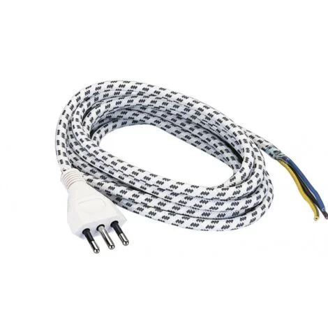 CAVO ELETTRICO tigrato Grigio FERRO DA STIRO CON SPINA DA 2,80MT