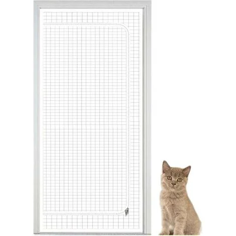 Zanzariera anti-fuga per gatti, rete protettiva con cerniera, accessori per animali domestici per soggiorno, cucina, camera da letto -Crezuo