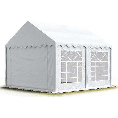 Tendone per feste 4x5 m PVC bianco 100% impermeabile Gazebo da giardino Tendone da esterno Tenda party