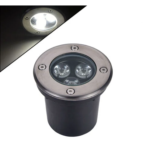 FARETTO LED SEGNAPASSO CALPESTABILE 3W LUCE NATURALE 4000K - IP65 IN ACCIAIO E VETRO TEMPERATO IDEALE PER VIALETTI GIARDINI E INGRESSI