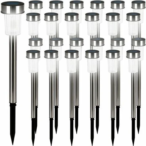 MONZANA® 24x LED Faretti Outdoor Luce Solare 36cm Sensore Crepuscolare da Giardino Colore Bianco Caldo