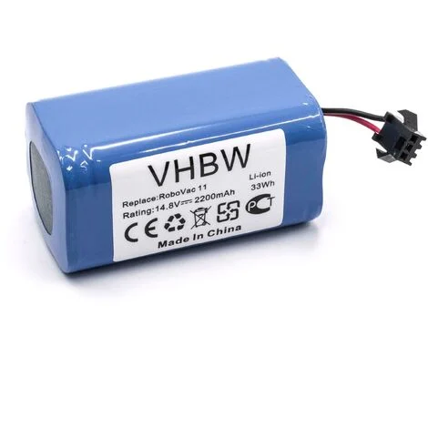 vhbw batteria compatibile con Ecovacs Deebot U2, U2 Pro aspirapolvere home cleaner (2200mAh, 14,8V, Li-Ion)
