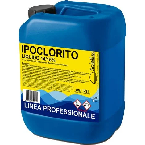 Ipoclorito Di Sodio 14/15% Cloro Liquido Professionale Per Piscine 12kg