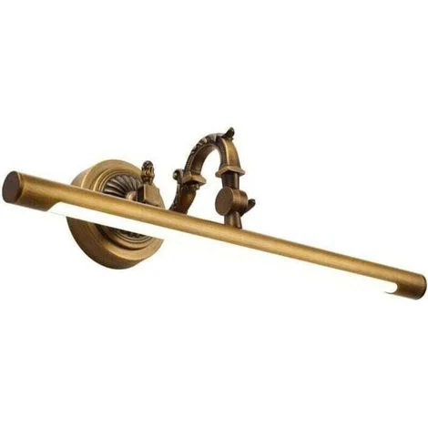 Lampada da specchio per bagno a LED vintage, lampada da parete in ottone, IP44 impermeabile, luce da toeletta, lampada da specchio cosmetico, lampada da specchio in stile europeo retrò, 8 W, 630 lm, 4