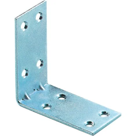 PIASTRINA AD ANGOLO ZINCATA 8 FORI 50X2X50 MM- ALDEGHI LUIGI SPA- 50,0 pz
