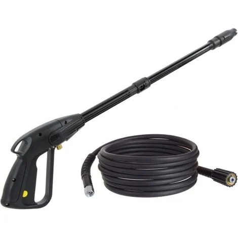 Pistola per idropulitrice ad alta pressione - M22x1,5 - Mandrino da 14 mm - Con tubo flessibile ad alta pressione - Accessori per idropulitrice ad alta pressione - Ugello regolabile - Lunghezza tubo f