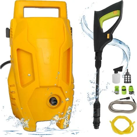 Idropulitrice elettrica ad alta pressione per impieghi gravosi, set di ugelli multifunzionali, potente pistola a getto d'acqua, lavaggio auto, lavaggio giardino, adatta per la pulizia di patii, mobili