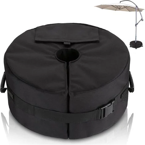 Borsa per pesi per base ombrellone - Peso per base ombrellone con apertura laterale e diametro regolabile - Supporto per pesi per ombrellone da giardino e patio - Sacchi di sabbia fino a 40 kg