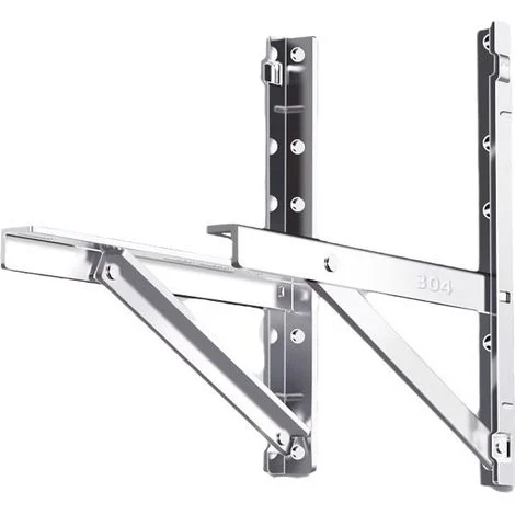 Staffa per unità esterna del condizionatore d'aria in acciaio inox 304, ripiano ispessito, adatta per Midea e Gree (può sopportare 100 kg)