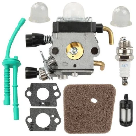 Carburatore per decespugliatori STIHL FS55 FS55R FS55RC FS38 KM55 HL45 KM55R. Struttura in metallo. Ricambio ad alte prestazioni e avviamento facile.