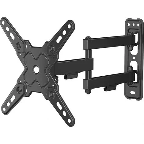 Wiltec Supporto TV a parete universale per schermi da 13"-43", conforme a VESA, Braccio snodato regolabile