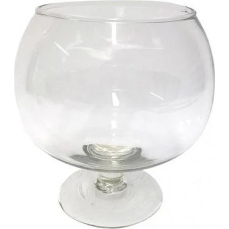 DUE ESSE DISTRIBUZIONI Vaso Napoleone H 19 Cm D 16 Cm Vetro Natural Scatola Regalo