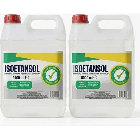 ALCOOL ISOPROPILICO ISOETANSOL 100AE MISCELATO DENATURATO CONFEZIONE DA 2 X 5 LT