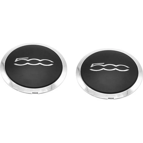 2 pezzi Coprimozzi da 133 mm per 500 68078419AC 68078421AC Copertura antipolvere 51884863 Argento