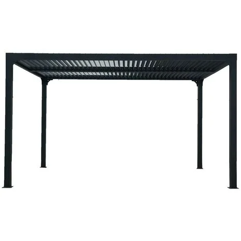 Pergola Bioclimatica 3x2.4 mt in Alluminio Gazebo da Giardino Terrazzo Pergolato