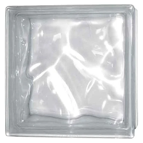VETROMATTONE ONDULATO TRASPARENTE 19x19x8 cm - 6 pezzi