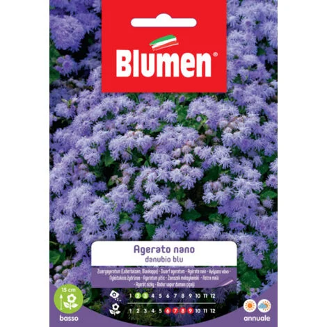 BUSTINA CON SEMI DI AGERATO NANO DANUBIO BLU