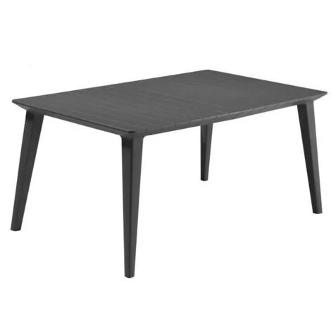 Tavolo da Esterno Giardino Nero Graphite Effetto Legno Moderno Lima Keter - Formato: 160 cm