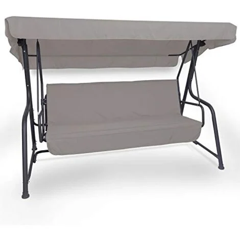 Dondolo da giardino Made in Italy con schienale reclinabile dondolo da giardino in acciaio 4 posti con funzione letto e cuscini sfoderabili