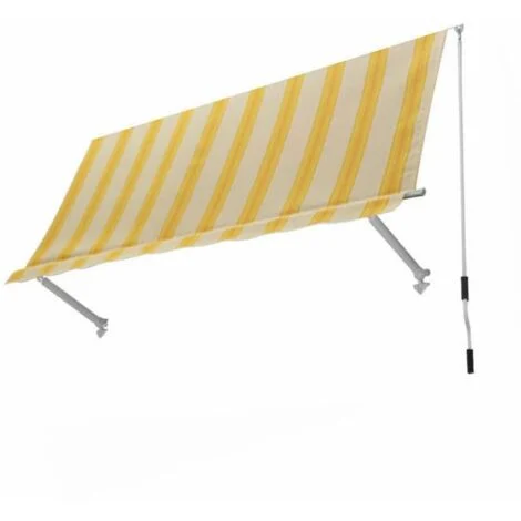 TENDA SOLE A CADUTA 3X2,5 MT SENZA CASSONETTO BRACCI GIALLA BIANCA BALCONE 3902