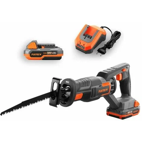 Seghetto alternativo/ a gattuccio a batteria 20V FUXTEC FX-E1SS20 Set con Batteria 2Ah e Caricatore 2,4 A