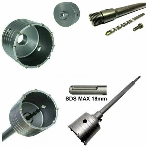 FRESA A TAZZA 60mm CAROTATRICE CON ASTA SDS MAX 50cmCALCESTRUZZO CEMENTO