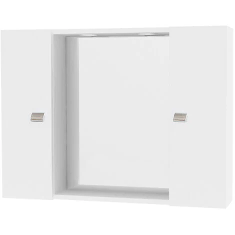 Savinidue Specchiera Bagno LED - Bianco Lucido - 77x57 cm