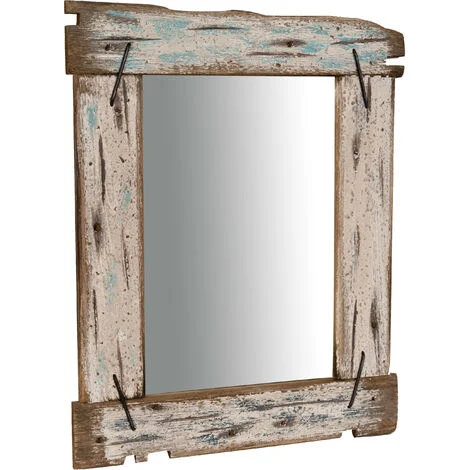 Specchio vintage da parete 59x48x3 cm Specchio da parete in legno massello Specchio bagno e specchio camera da letto