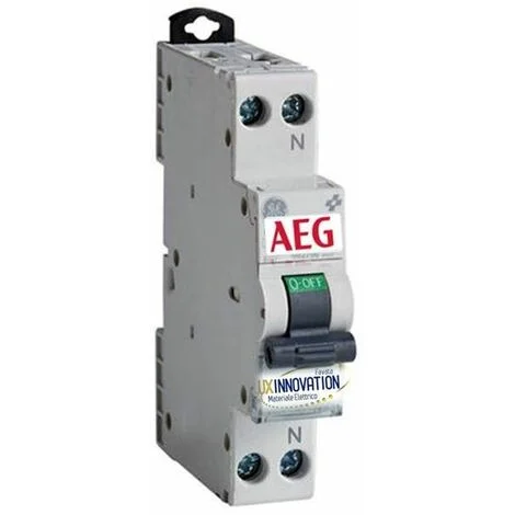 Interruttore magnetotermico 16A 1 polo + N 1 modulo AEG DCC41NC16