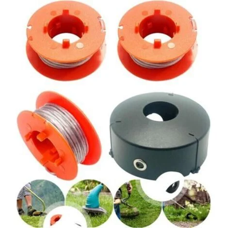 F016800175 Rocchetto di filo per Bosch Art 23 26 30 Easytrim e Combitrim, rocchetto di filo flessibile automatico Pro-Tap, 8 m x 1,6 mm con coperchio F016L71088 (3 rocchetti + 1 coperchio)