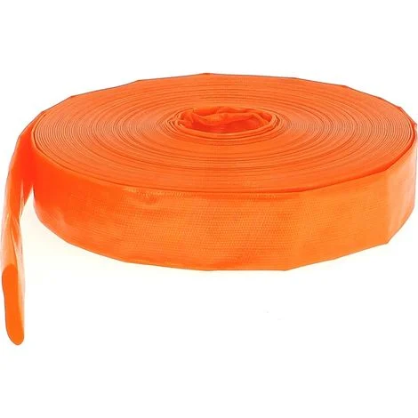 Tubo di mandata piatto Ø 38 mm (1 1/2'') arancione - Lunghezza 10 metri