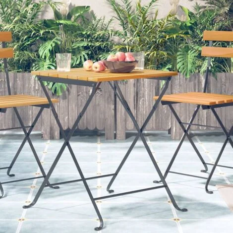 Tavolo da Bistrot 55x54x71 cm in Legno Massello di Acacia vidaXL