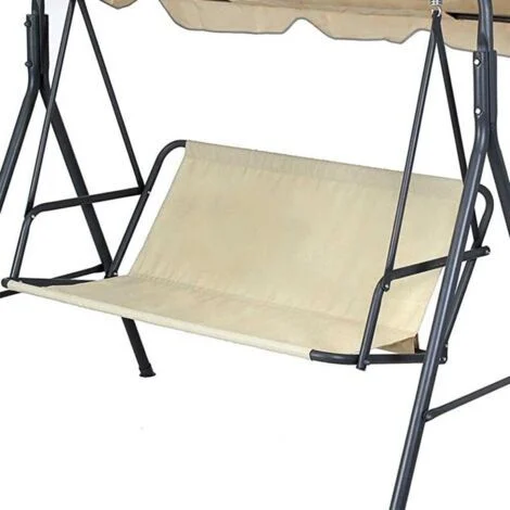 Telo di ricambio 900D per altalena da giardino 85 x 96 cm, telo impermeabile per sedile di altalena da giardino a 2/3 posti, beige