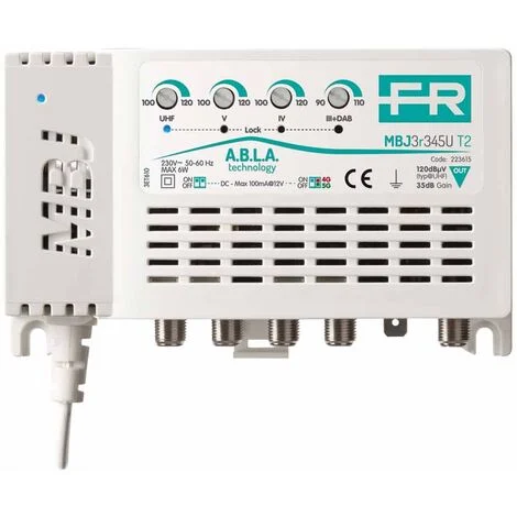 Centralino MBJ3r3+4+5 T2 1 Ingresso Autoalimentato Amplificatore Segnale TV Mod.223620