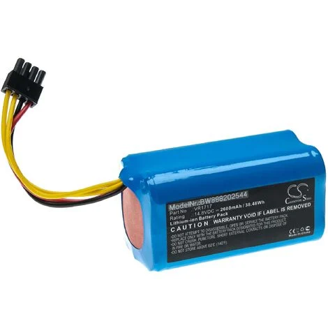 vhbw batteria compatibile con Proscenic Summer P1s, P2s, P3 home cleaner (2600mAh, 14,8V, Li-Ion)
