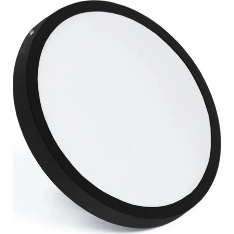 Lampada da soffitto a LED da 18W, rotonda, nera, 4000K