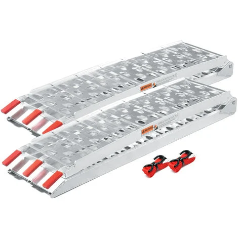 2x rampe di carico ripiegabili per moto ATV 223cm 680kg In alluminio Rampa di salita