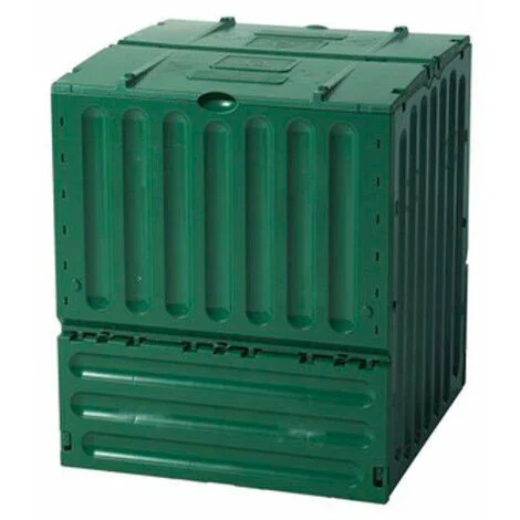 Compostiera da Giardino 600L 80x80x95 cm Verdemax Composter Verde