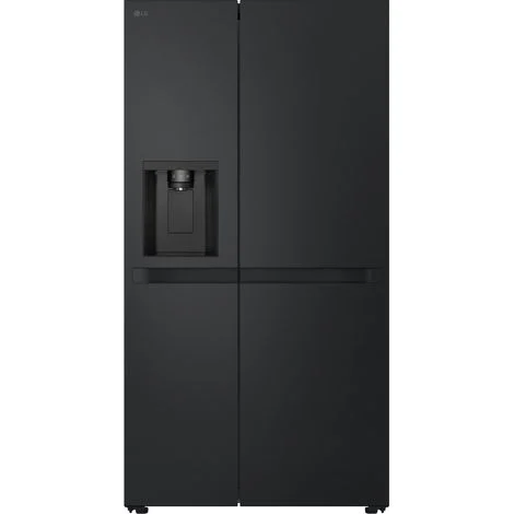 LG GSLC40EPPE Frigo Syde-by-Side, Classe E, 638L, Porte piatte, Dispenser con allaccio, Linear Cooling, Matte Black