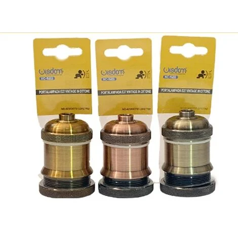 Bicchierino copri portalampada ottonato bronzato e ramato E27