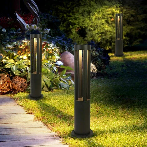LAMPIONE PALO DA GIARDINO A LED IP65 ILLUMINAZIONE DA ESTERNO PERCORSI VIALETTI PRATO 15W NERO LUCE CALDA